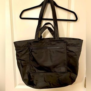 Madewell (MWL) Satin Business Tote Bag (Black, Size Large, Used Once)